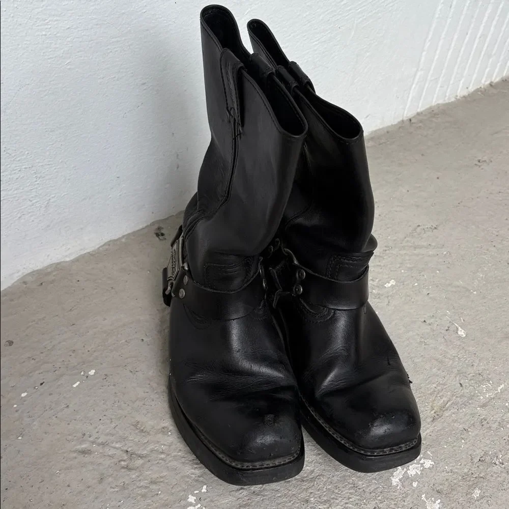 Harley Davidson, harness, mega size logo biker boot